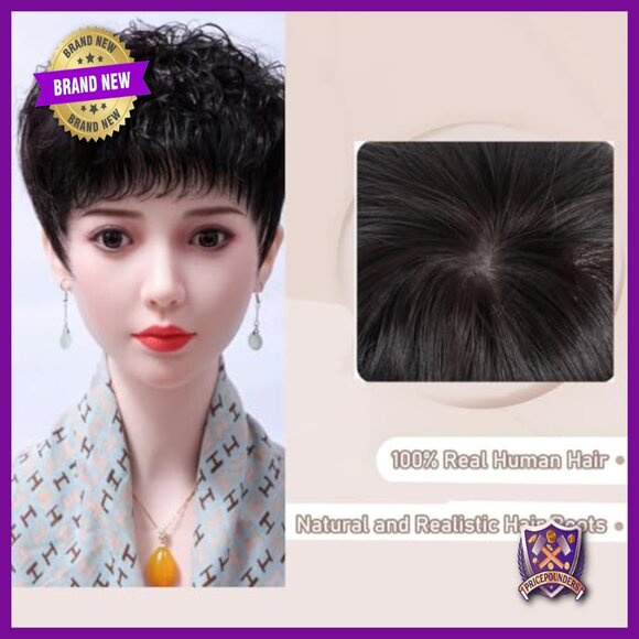 Brazilian Human Hair Pixie Cut Wig Handmade Short Bob 8in